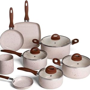 Conjunto de panelas de cerâmica ou inox