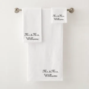 Kit de toalhas personalizadas (Sr. & Sra.)
