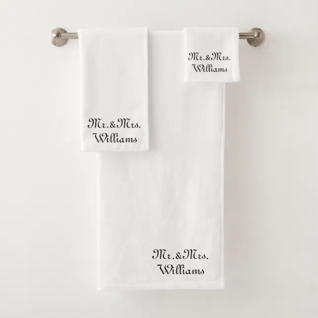 Kit de toalhas personalizadas (Sr. & Sra.)